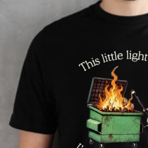 Fire Raccoon Tee Shirt, Mental Health Tee - Picture 3 of 4